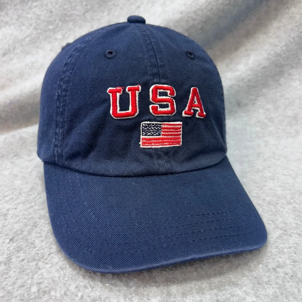 USA Flag Kids Navy Elidan Corp Baseball Cap Adjustable Strap Hat OSFM